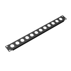 1u 19" Punched XLR Panel R1269 with 12 holes