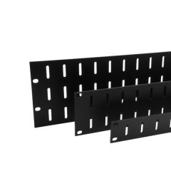 Aluminium Flat Slotted Vent Rack Panels (Black)