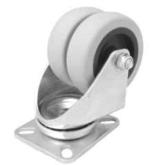 76mm Twin Swivel Grey Wheel Castor W9275